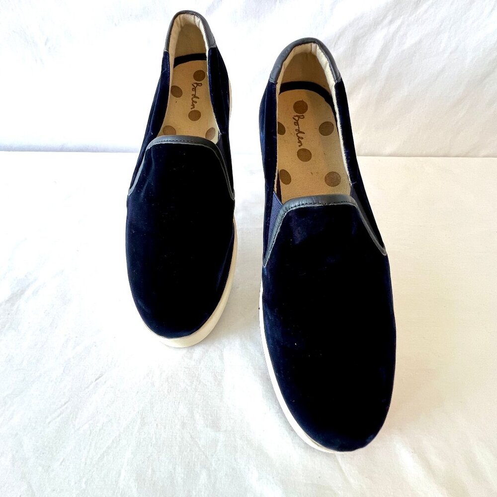 Boden Blue Velvet Slip-on Loafers, Size 40, USA Size 9, Excellent Condition! - Picture 11 of 14